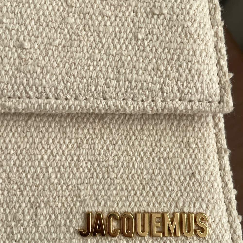 Jacquemus Woven Le Bambino Long Flap Bag- ivory - Picture 11 of 15